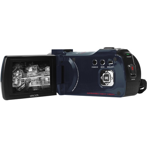 Minolta MN220NV Full HD Night Vision Camcorder with 16x Digital Zoom (Blue)