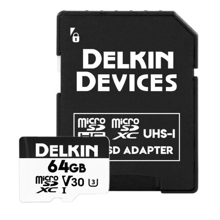 Shop Delkin Devices 64GB Hyperspeed UHS-I SDXC Memory Card with SD Adapter by Delkin at B&C Camera