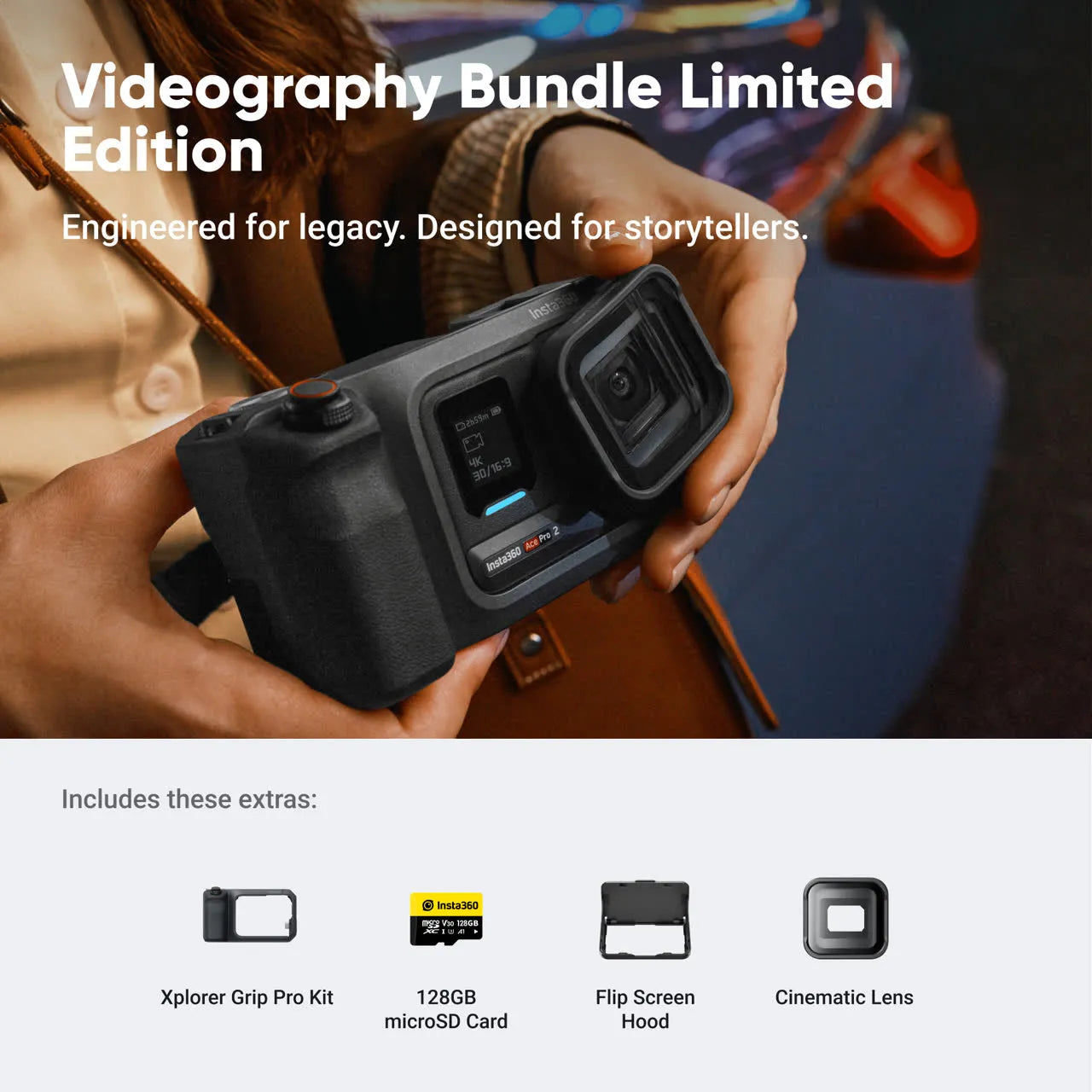 Shop Insta360 Ace Pro 2 Action Camera Videography Bundle (Limited Edition) by Insta360 at B&C Camera