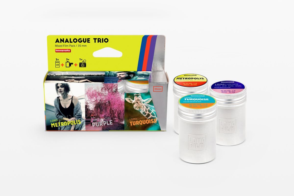Shop Lomography Analogue Trio Mixed Film Pack 35 mm by lomography at B&C Camera