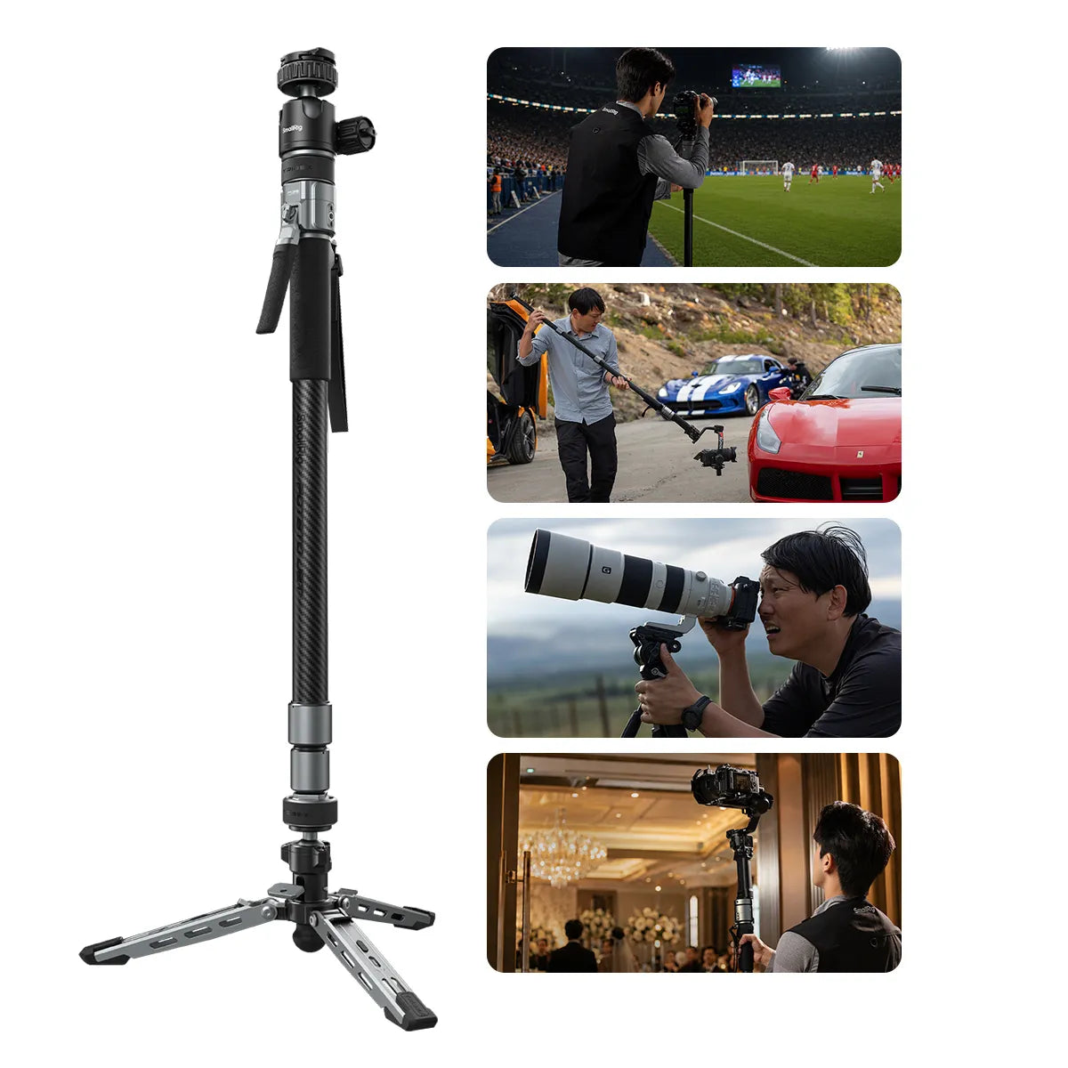 SmallRig x Potato Jet TRIBEX PRO X-Clutch Hydraulic Monopod with Ball Head