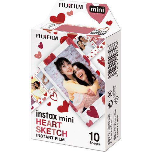 Shop FUJIFILM INSTAX MINI Heart Sketch Film by Fujifilm at B&C Camera