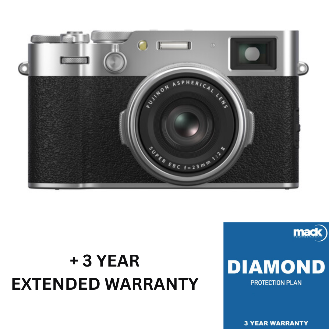 FUJIFILM X100VI Digital Camera (Silver) with MACK 3 Year Diamond Warranty - Under $2,000