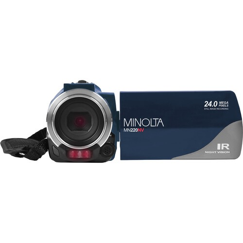 Minolta MN220NV Full HD Night Vision Camcorder with 16x Digital Zoom (Blue)