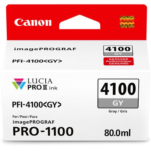 Shop Canon PFI-4100 Gray Pigment Ink Tank (80mL) by Canon at B&C Camera
