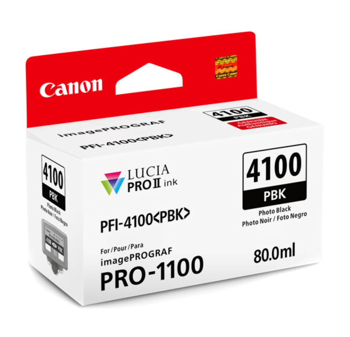 Shop Canon PFI-4100 Photo Black Pigment Ink Tank (80mL) by Canon at B&C Camera
