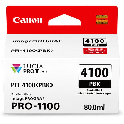 Shop Canon PFI-4100 Photo Black Pigment Ink Tank (80mL) by Canon at B&C Camera