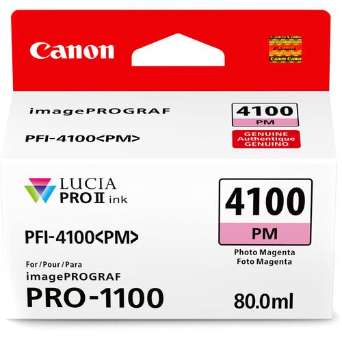 Shop Canon PFI-4100 Photo Magenta Pigment Ink Tank (80mL) by Canon at B&C Camera