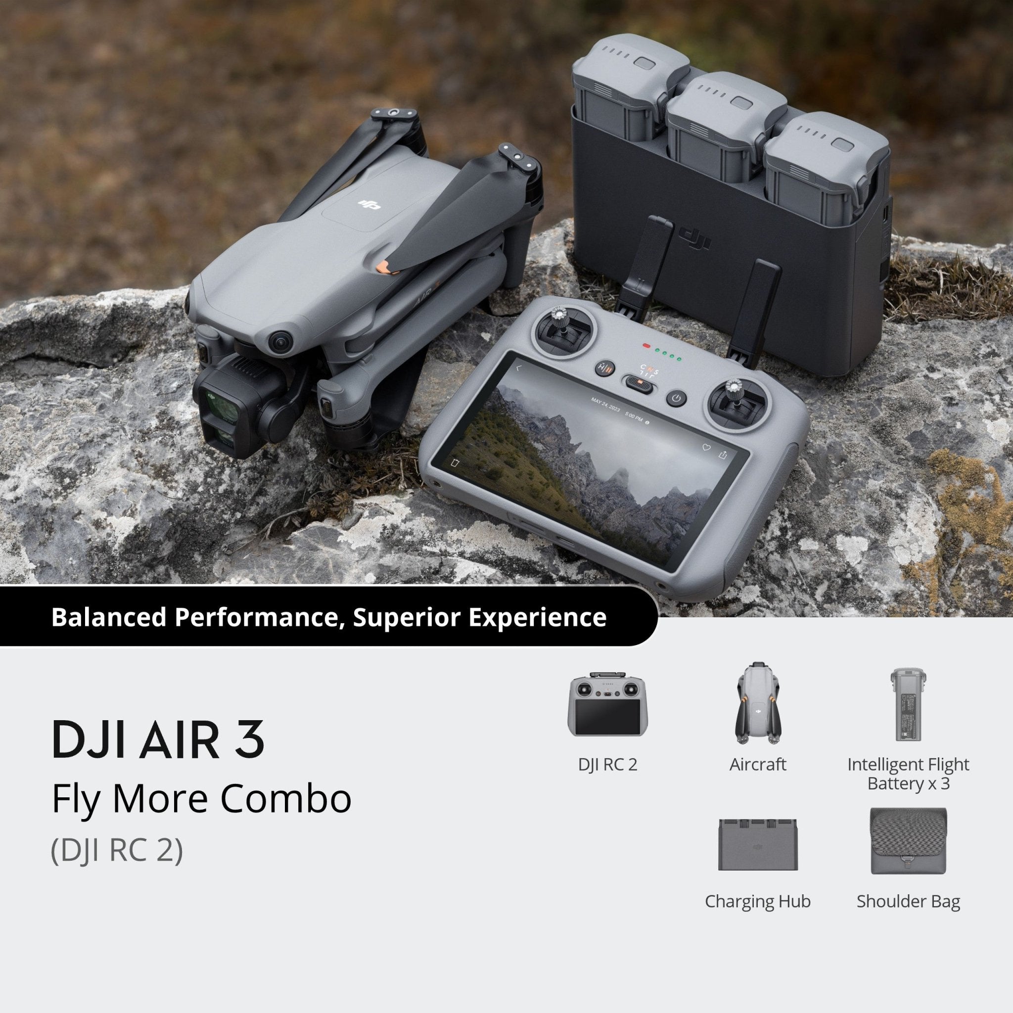 Shop DJI Air 3S Fly More Combo (DJI RC 2) by DJI at B&C Camera