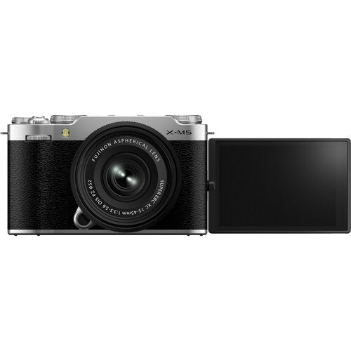 Shop FUJIFILM X-M5 Mirrorless Camera with XC 15-45mm f/3.5-5.6 Lens (Silver) by Fujifilm at B&C Camera