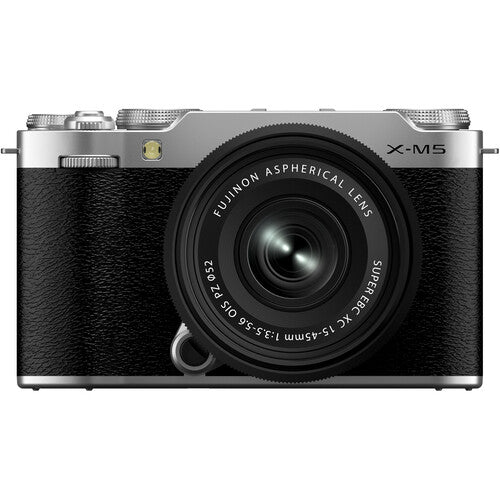 Shop FUJIFILM X-M5 Mirrorless Camera with XC 15-45mm f/3.5-5.6 Lens (Silver) by Fujifilm at B&C Camera