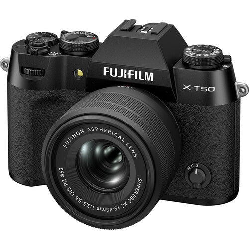 Shop FUJIFILM X-T50, BLACK with XC15-45mmF3.5-5.6 OIS PZ Lens Kit by Fujifilm at B&C Camera