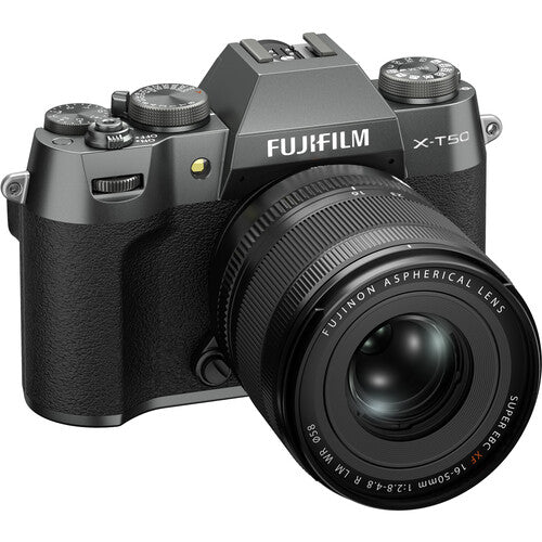 Shop FUJIFILM X-T50, CHARCOAL SILVER with XF16-50mmF2.8-4.8 R LM WR Lens Kit by Fujifilm at B&C Camera