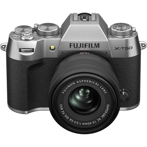 Shop FUJIFILM X-T50, SILVER with XC15-45mmF3.5-5.6 OIS PZ Lens Kit by Fujifilm at B&C Camera