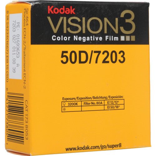 Shop Kodak VISION3 50D Color Negative Film #7203 (Super 8, 50' Roll) by Kodak at B&C Camera