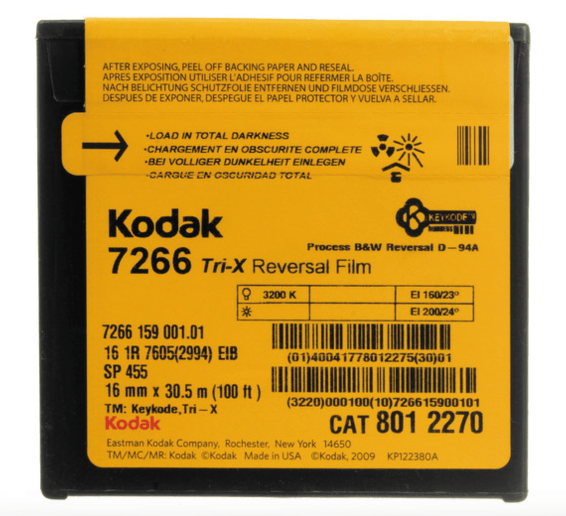Shop Kodak Tri-X Black-and-White Reversal Film #7266 (16mm, 100' Roll, Single Perf) by Kodak at B&C Camera