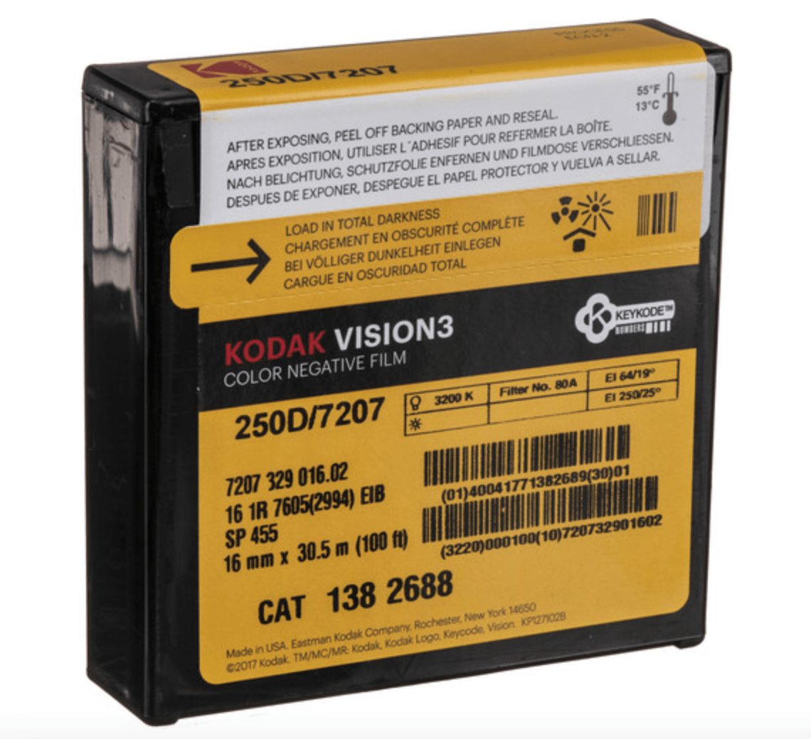 Kodak VISION3 250D Color Negative Film #7207 (16mm, 100' Roll) - B&C Camera
