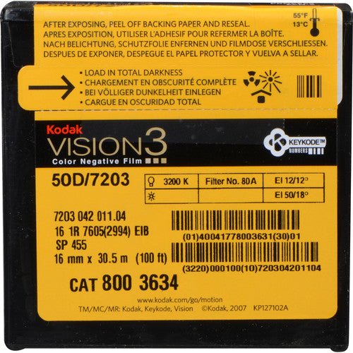 Shop Kodak VISION3 50D Color Negative Film #7203 (16mm, 100' Roll, Single Perf) by Kodak at B&C Camera