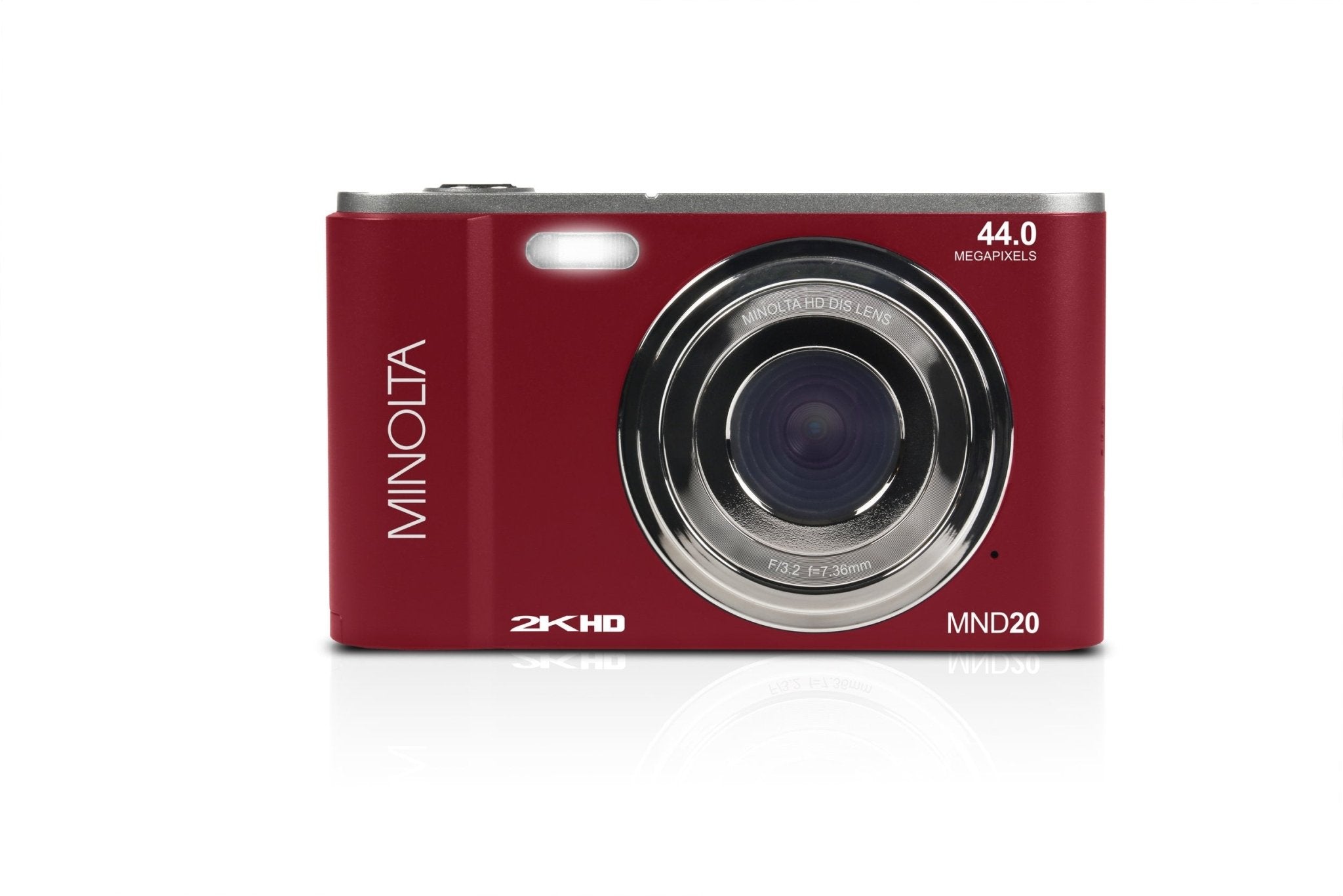 Shop Minolta MND20 44 MP / 2.7K Quad HD Digital Camera (Red) by Minolta at B&C Camera