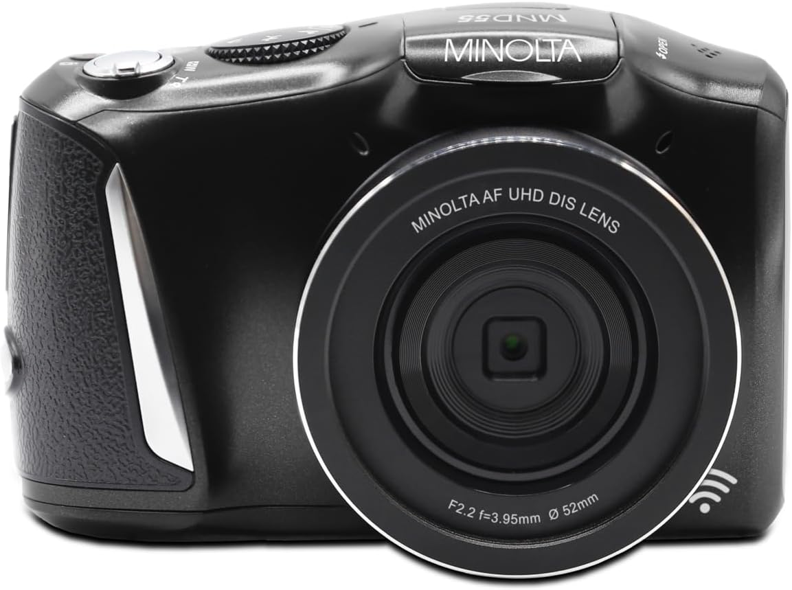 Shop MINOLTA MND55 64 MP Autofocus / 4K Ultra HD Camera w/WiFi (Black) by Minolta at B&C Camera