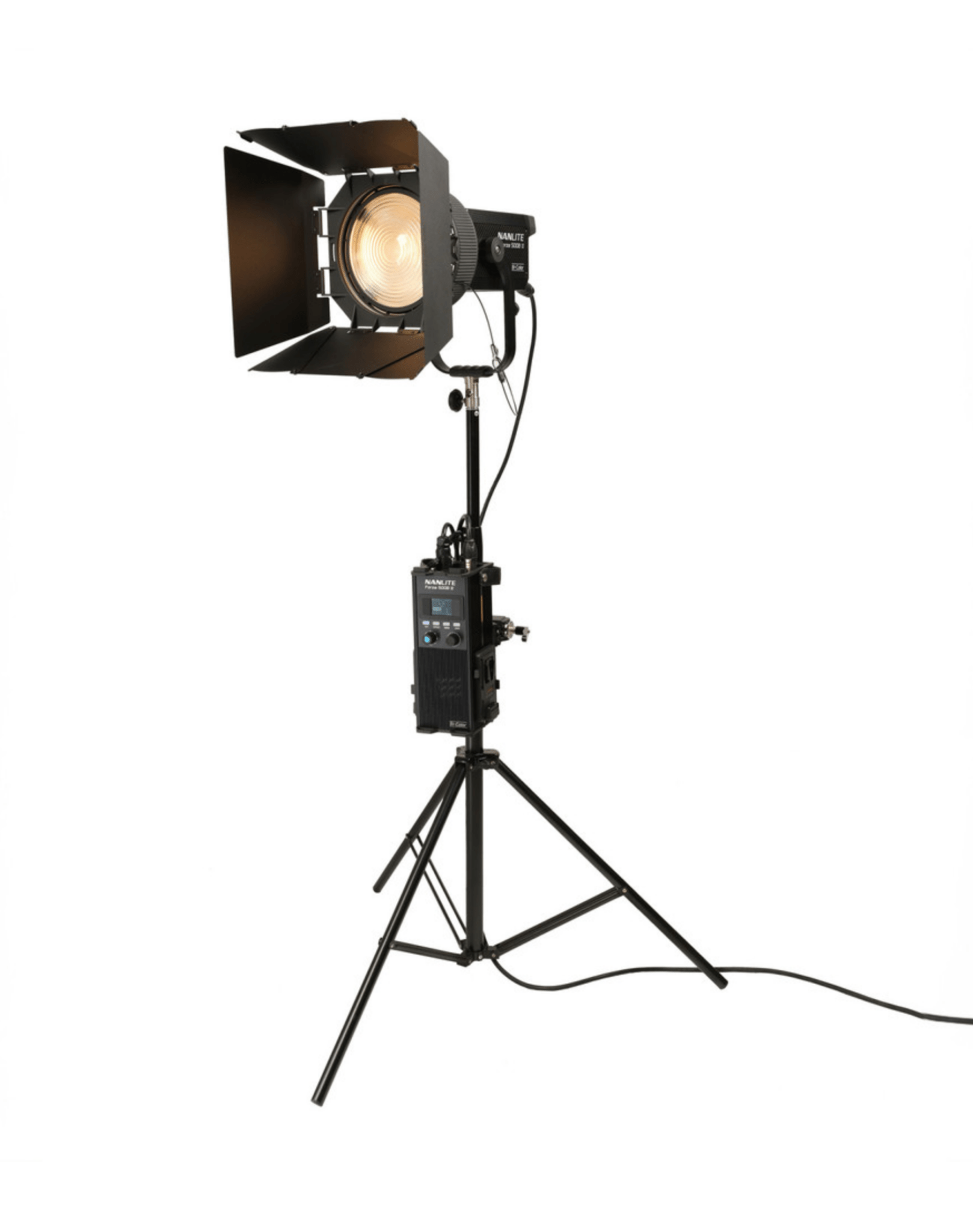 Shop Nanlite Forza 500B II LED Spotlight and FL-20G Fresnel Rolling Case Kit by NANLITE at B&C Camera