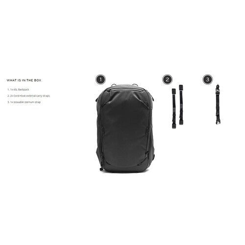 Shop Peak Design Travel Backpack 45L - Black by Peak Design at B&C Camera