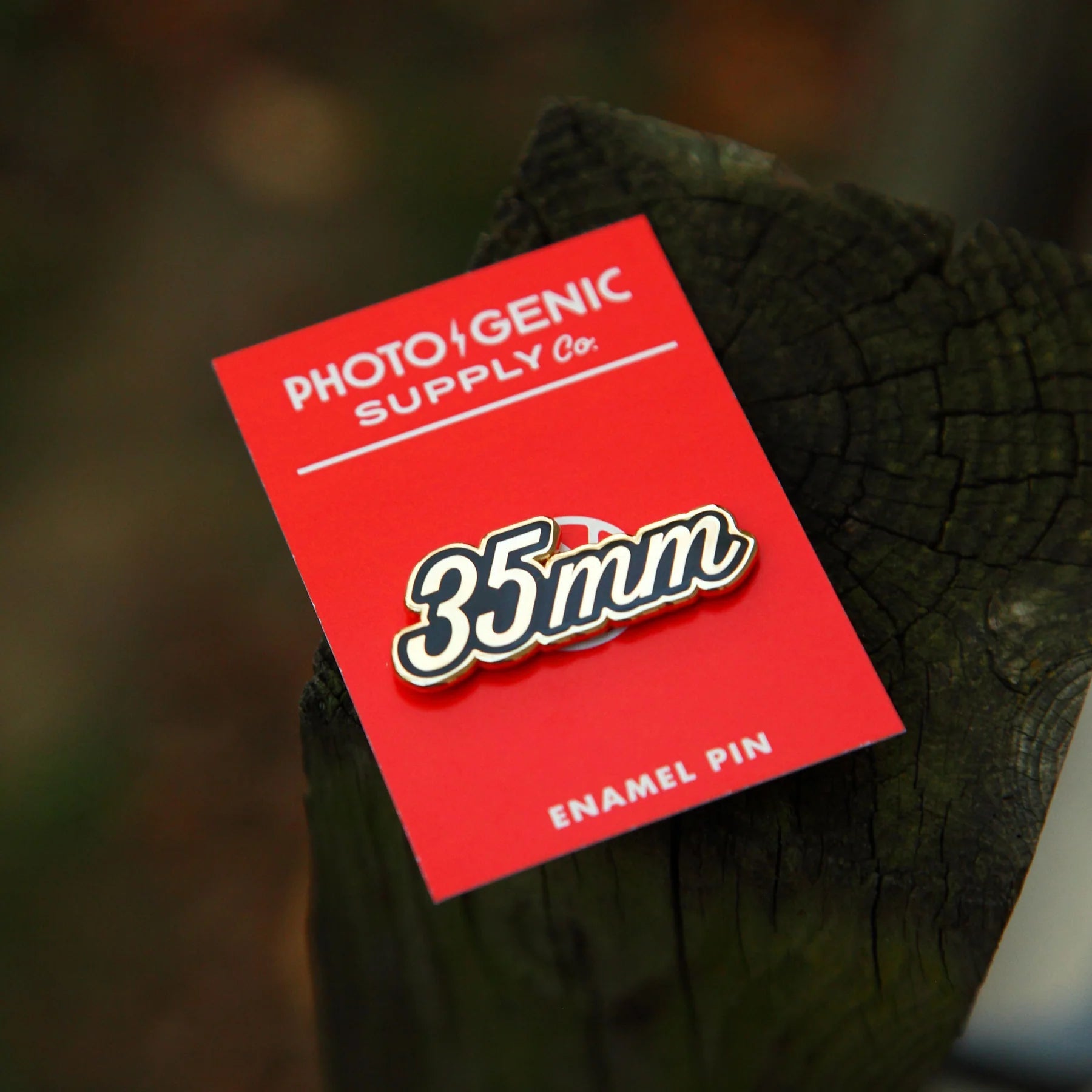 Shop Photogenic Supply Co. Enamel Pin - 35mm (Gold) by Photogenic Supply Co. at B&C Camera