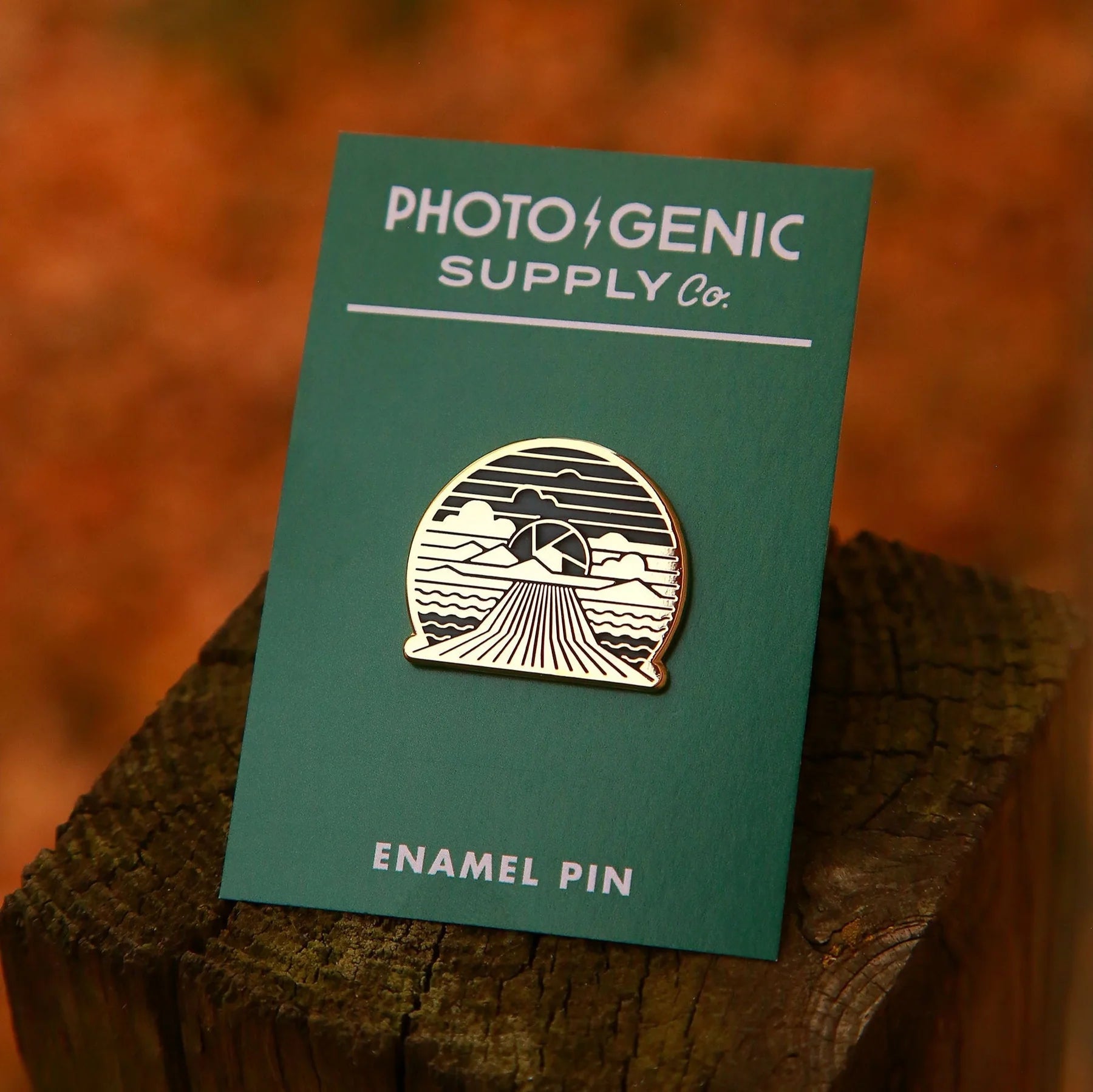 Shop Photogenic Supply Co. Enamel Pin - Aperture Adventure (Gold) by Photogenic Supply Co. at B&C Camera