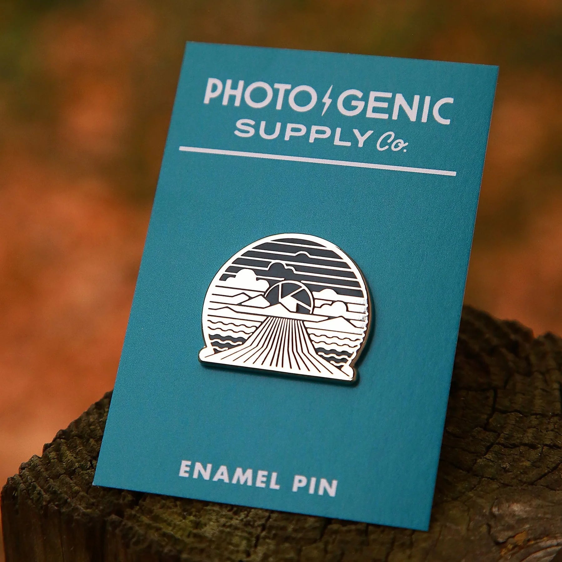 Shop Photogenic Supply Co. Enamel Pin - Aperture Adventure (Silver) by Photogenic Supply Co. at B&C Camera