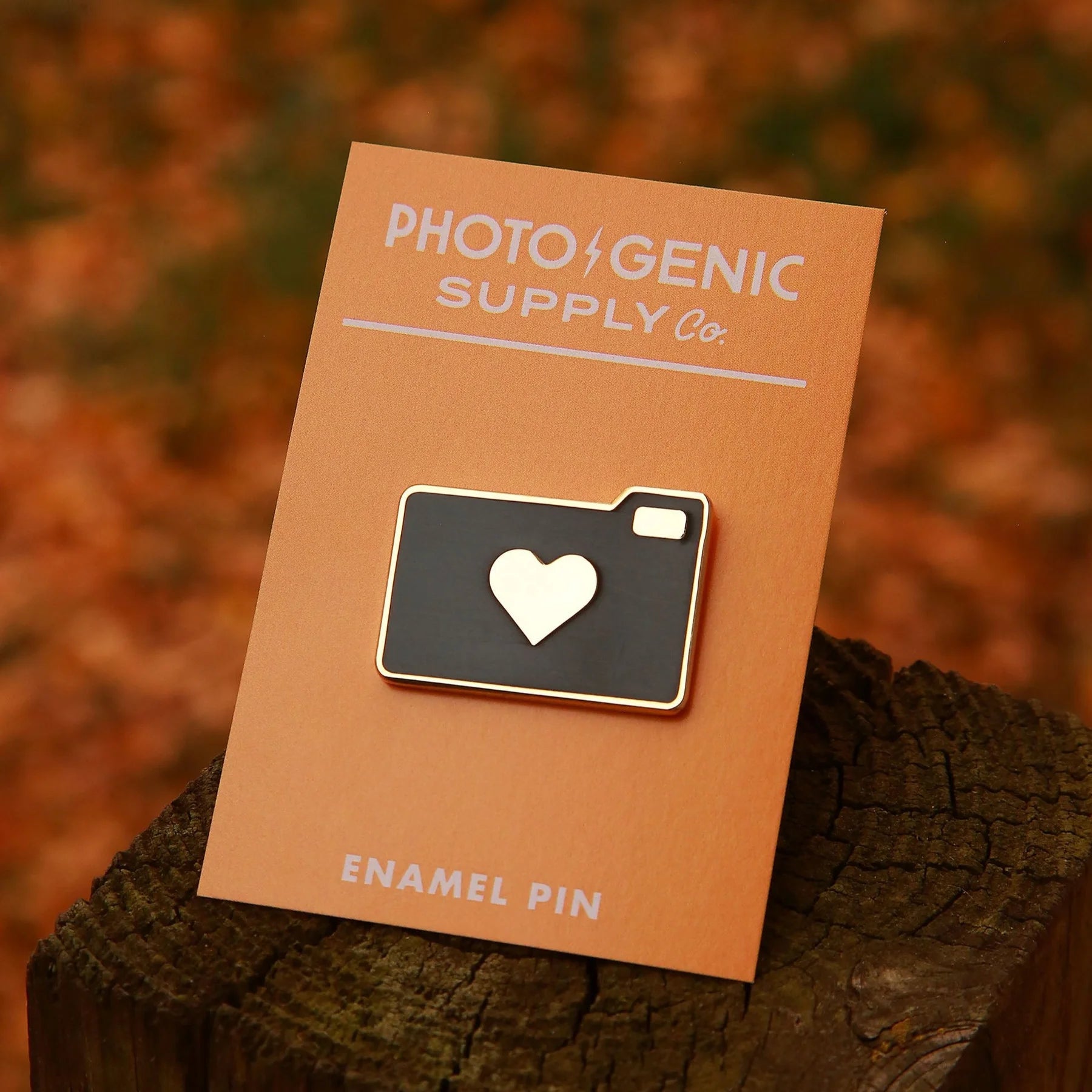 Shop Photogenic Supply Co. Enamel Pin - Photo Love (Gold) by Photogenic Supply Co. at B&C Camera