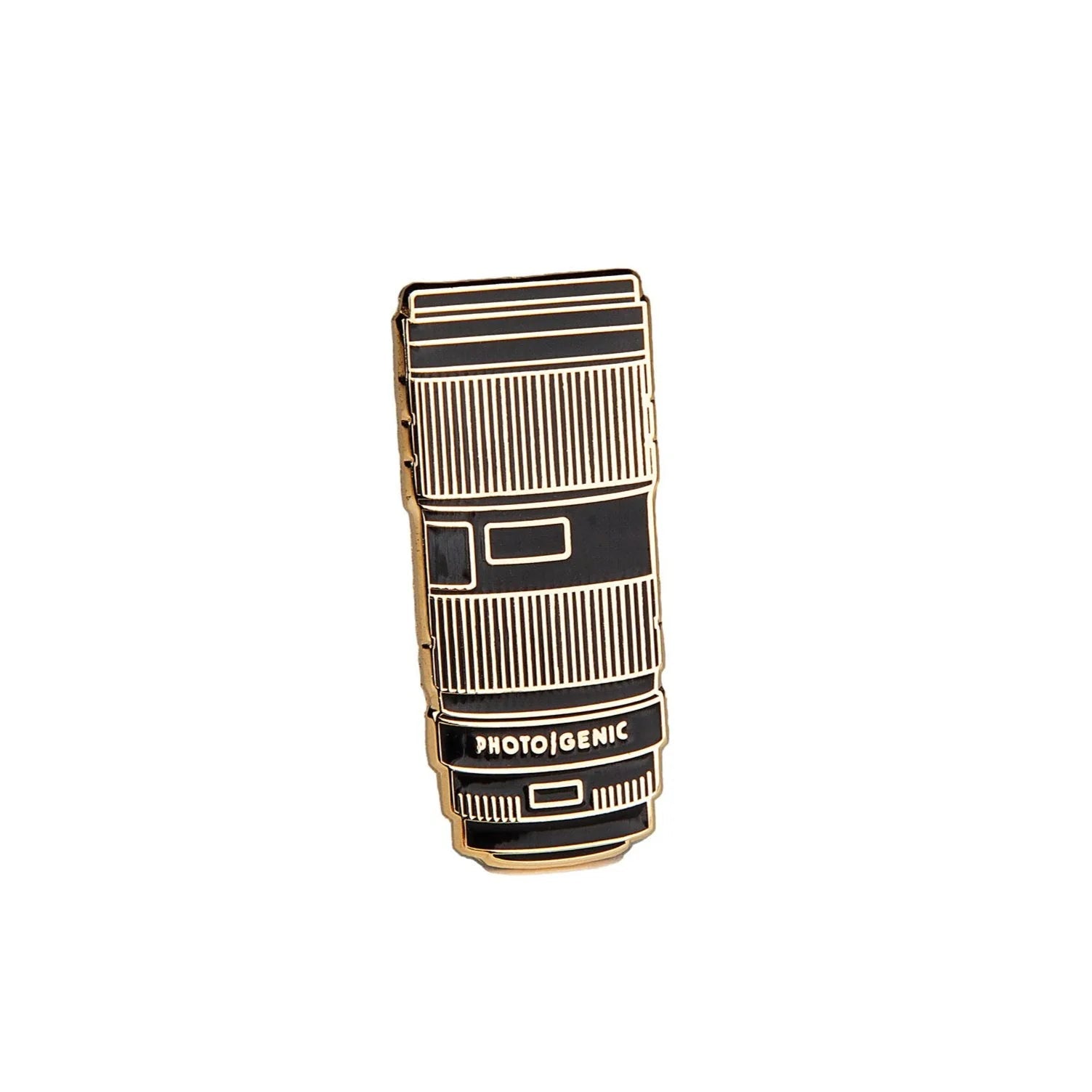 Shop Photogenic Supply Co. Enamel Pin - Telephoto (Gold) by Photogenic Supply Co. at B&C Camera