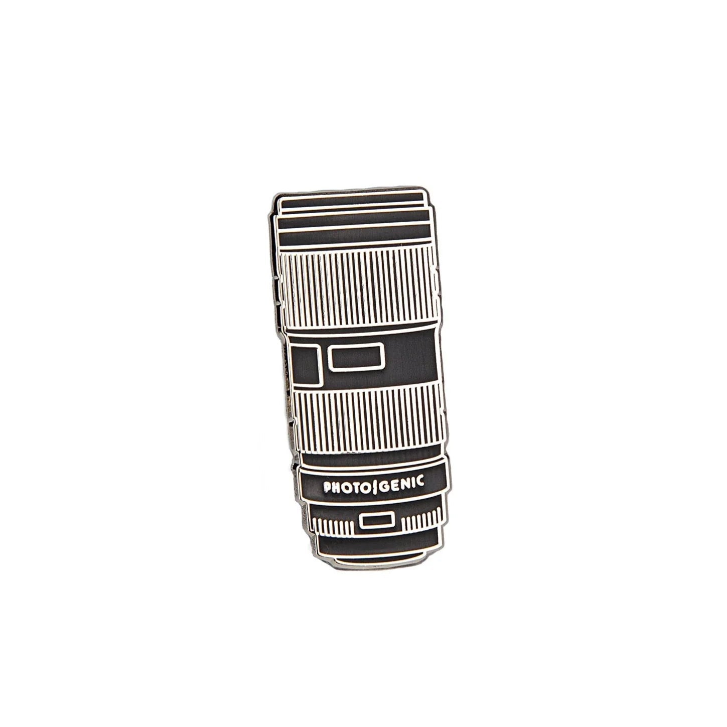 Photogenic Supply Co. Enamel Pin - Telephoto (Silver) - B&C Camera