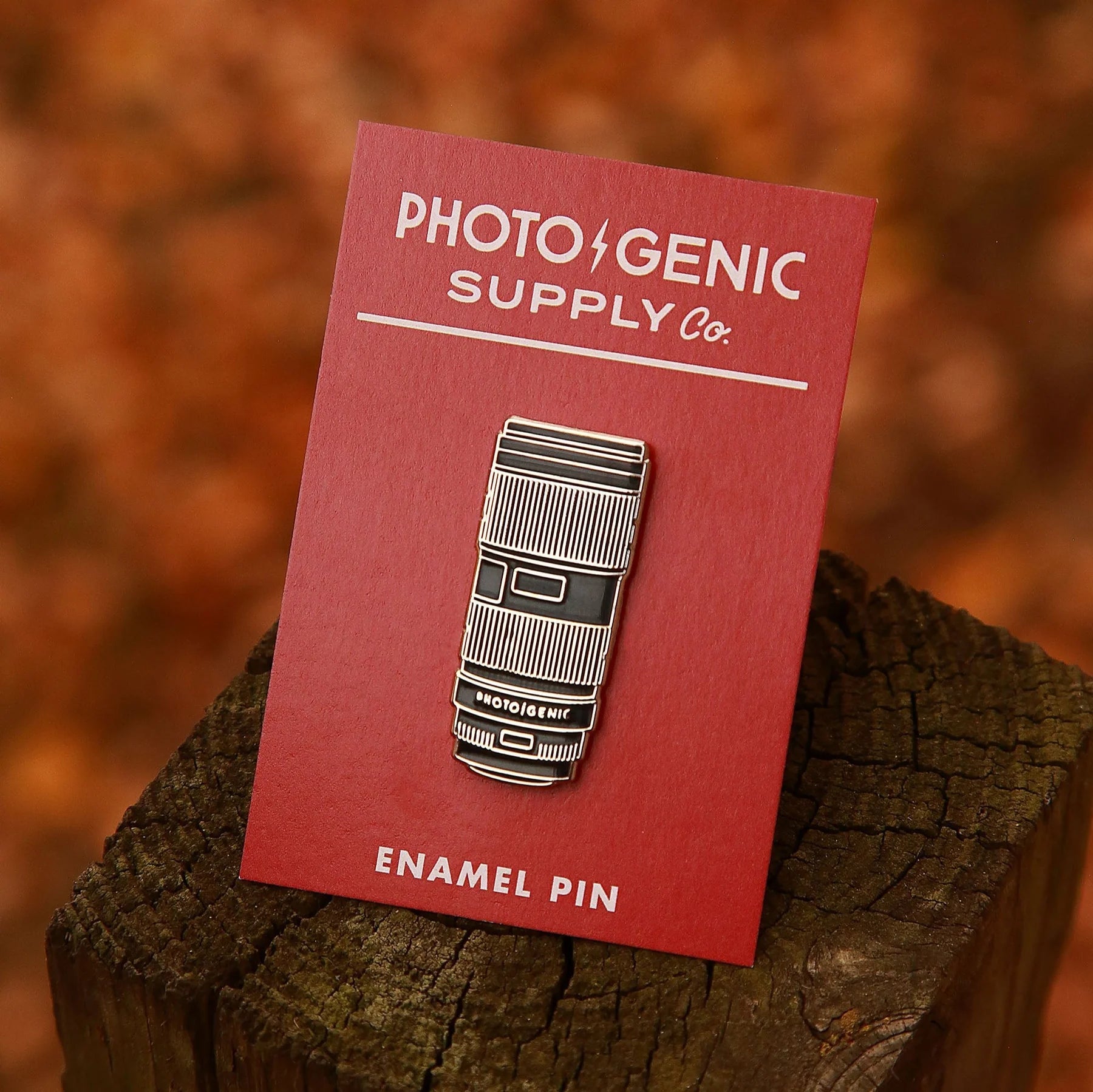 Photogenic Supply Co. Enamel Pin - Telephoto (Silver) - B&C Camera