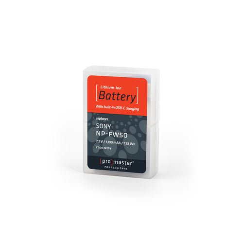 Shop Promaster Li-ion Battery for Sony NP-FW50 with USB-C Charging by Promaster at B&C Camera
