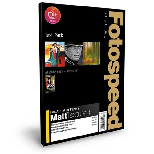 FotoSpeed Fine Art Textured Matt A4 Test Pack
