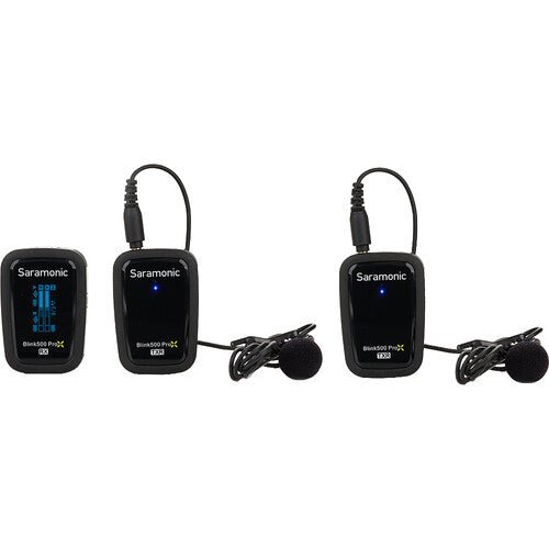 Saramonic Blink 500 ProX B2R 2-Person Digital Camera-Mount Wireless Omni Lavalier Microphone System (Black, 2.4 GHz) - B&C Camera