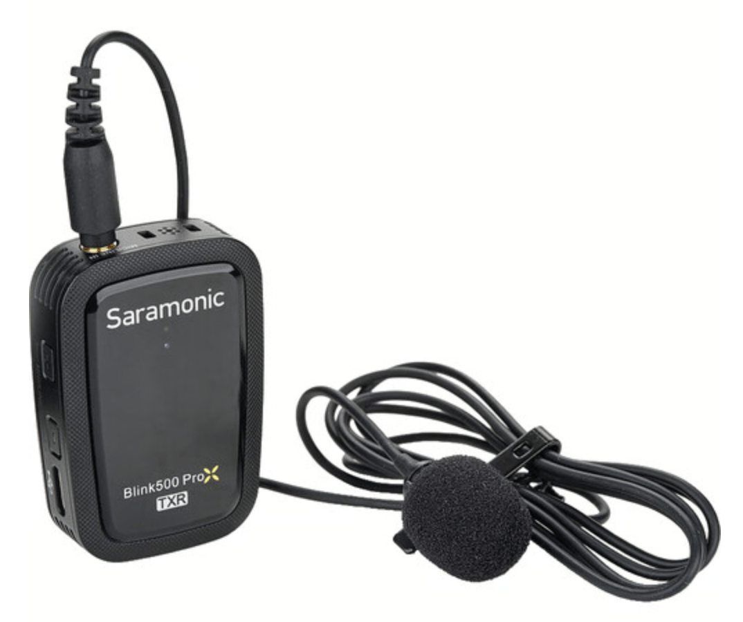 Saramonic Blink 500 ProX TXR Transmitter/Recorder with Built-In Mic and Lavalier Mic (2.4 GHz) - B&C Camera