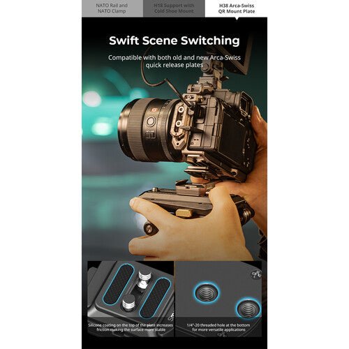 Shop SmallRig HawkLock H38 Arca-Swiss Quick Release Mount Plate by SmallRig at B&C Camera