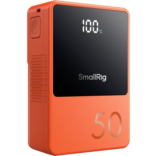Shop SmallRig VB50 Mini V-Mount Battery (50Wh, Orange) by SmallRig at B&C Camera