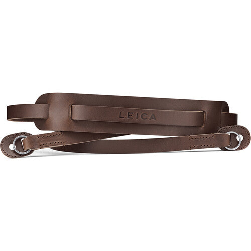 Leica Carrying Strap with Shoulder Pad (Leather, Dark Brown)