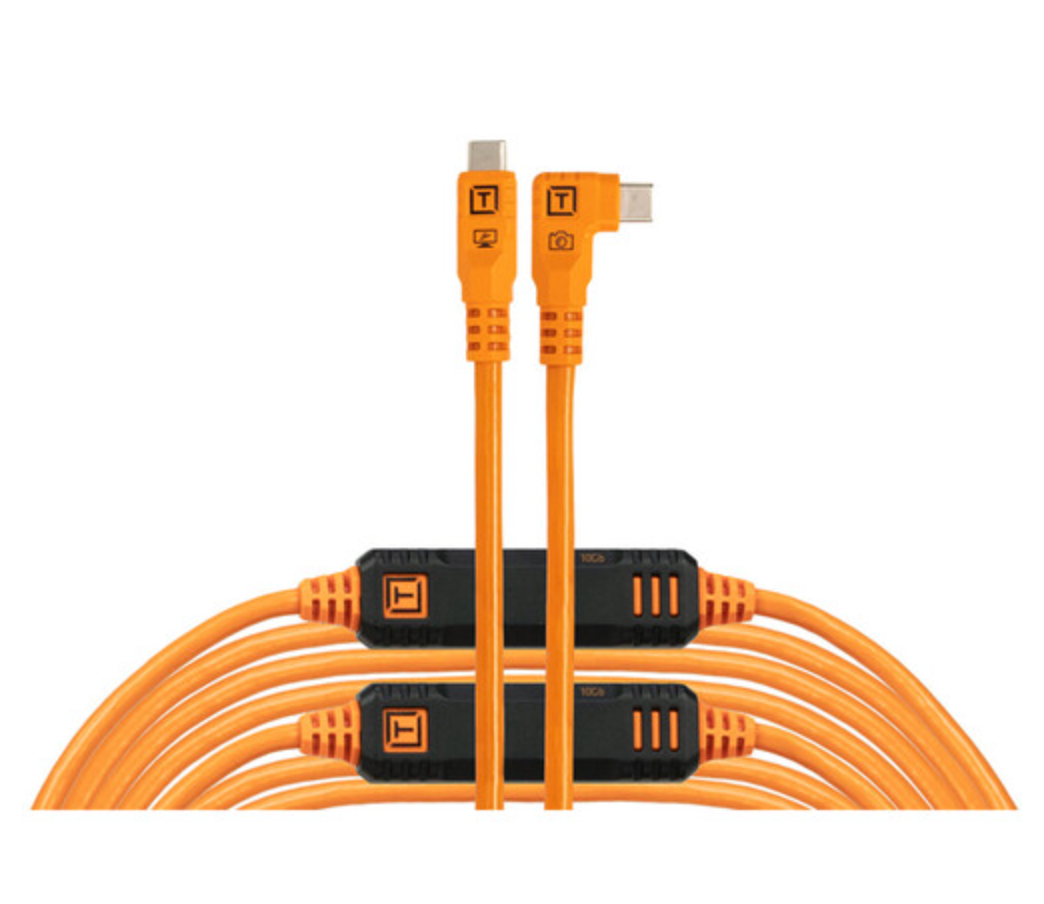 Shop Tether Tools LeverLock & Optima Cable Kit (31', High-Visibility Orange, Right-Angle) by Tether Tools at B&C Camera