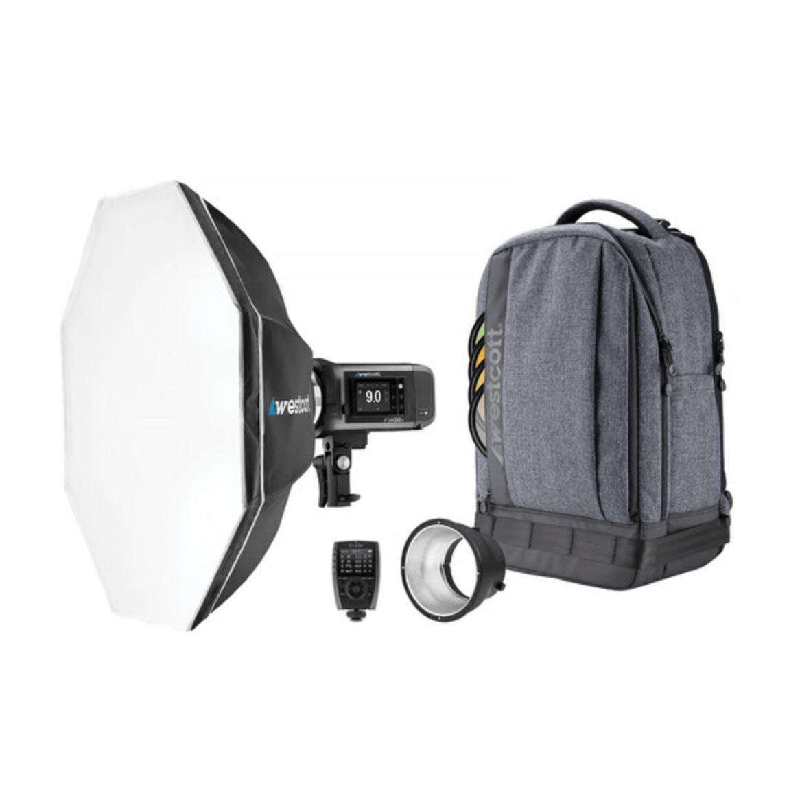 Westcott FJ400 II Strobe 1 - Light Backpack Kit with FJ - X3 M Universal Wireless Trigger - B&C Camera