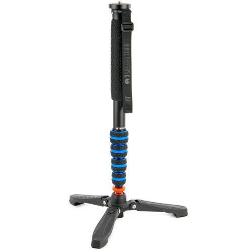 3 Legged Thing Taylor 2.0 5-Section Magnesium Alloy Monopod with DocZ Foot Stabilizer Kit (Blue) - B&C Camera