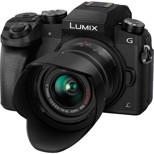 Shop Panasonic Lumix DMC-G7 Mirrorless Micro Four Thirds Digital Camera with 14-42mm and 45-150mm Lenses (Black)*OPEN BOX* by Panasonic at B&C Camera