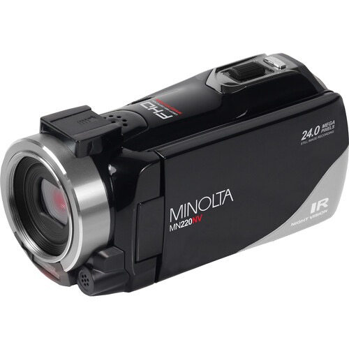 Minolta MN220NV Full HD Night Vision Camcorder with 16x Digital Zoom (Black)