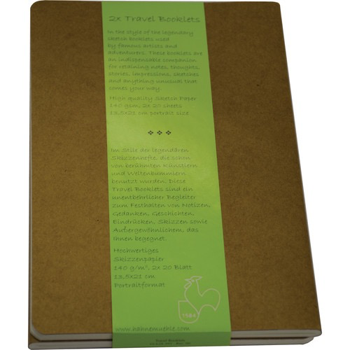 Hahnemühle Travel Booklet (5.3 x 8.3" Portrait, 20 Sheets, 2-Pack)