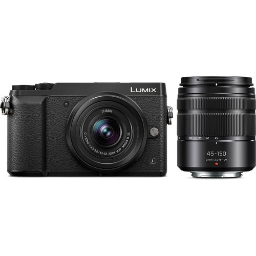 Panasonic Lumix DMC-GX85 Mirrorless Micro Four Thirds Digital Camera with 12-32mm and 45-150mm Lenses (Black)