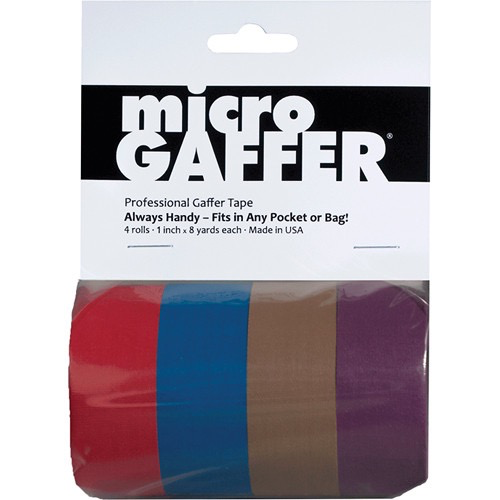 Shop Visual Departures microGAFFER Compact Gaffer Tape (1" x 8 yd, 4-Pack, Red, Blue, Brown, Purple) by Visual Departures at B&C Camera