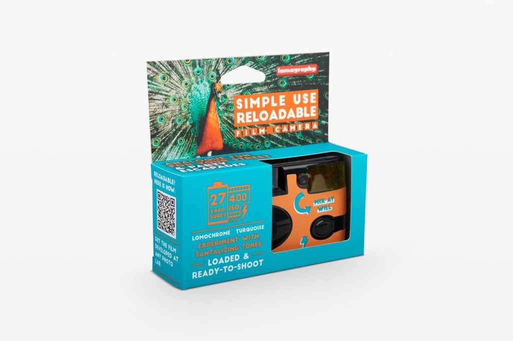 Lomography Simple Use Reloadable Film Camera LomoChrome Turquoise