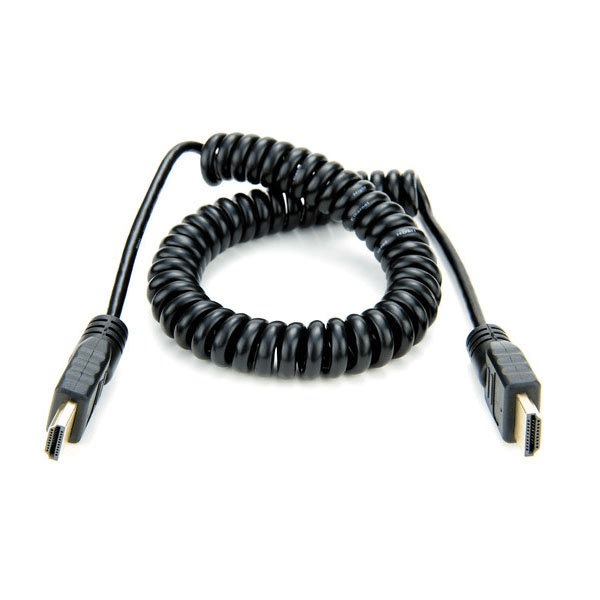 Shop Atomos ATOMCAB011 Coiled Full HDMI to Full HDMI Cable (50-65cm) by Atomos at B&C Camera